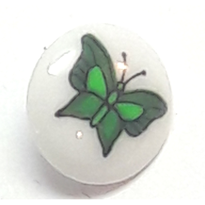 Bouton papillon vert