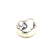 Bouton rond mouton